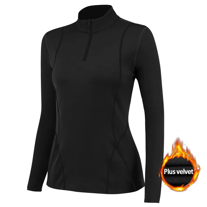 Women Long Sleeve Yoga Tops Push Up Running Gym Wear