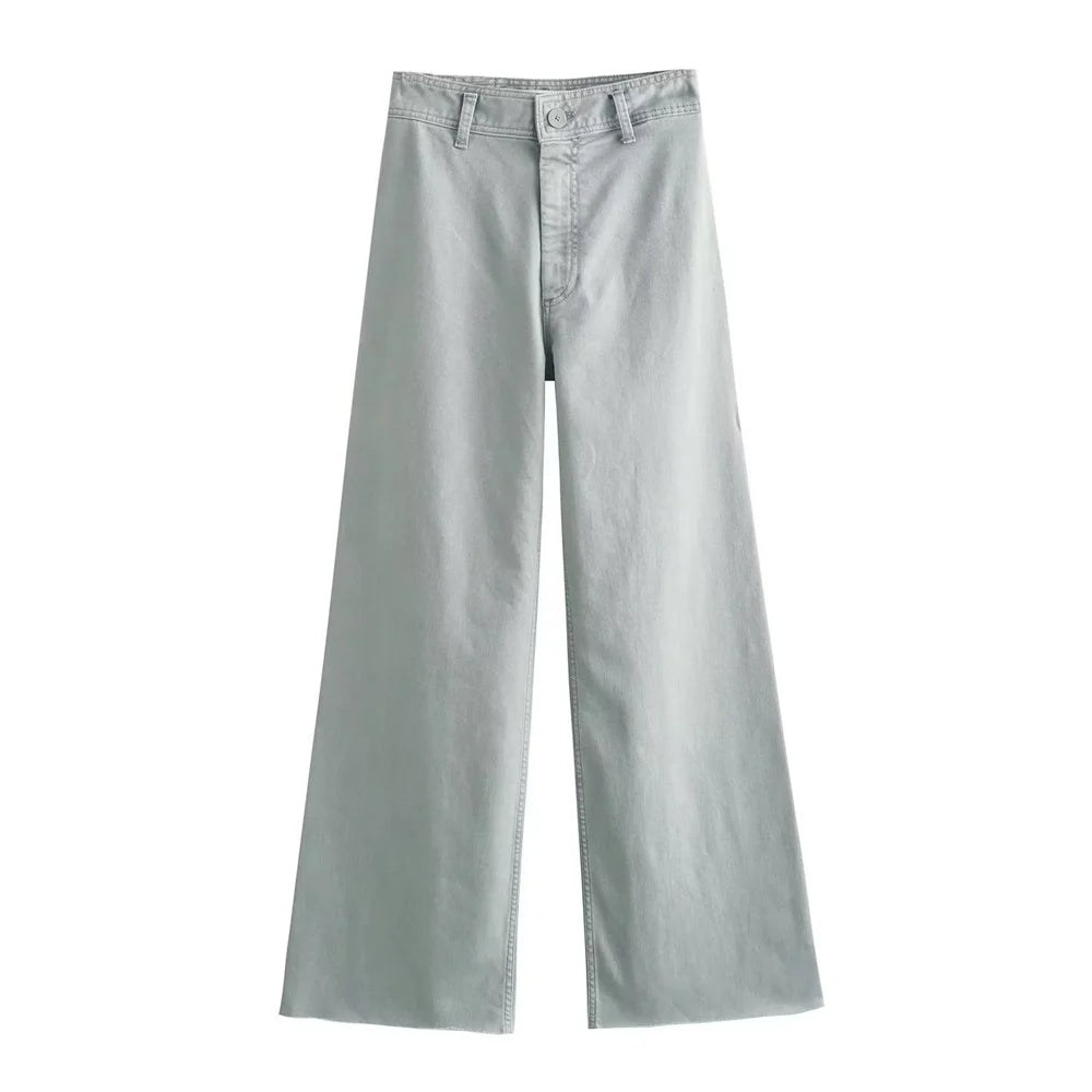 New Womens High Waist Straight Wide Leg Jeans 2023 Fashion