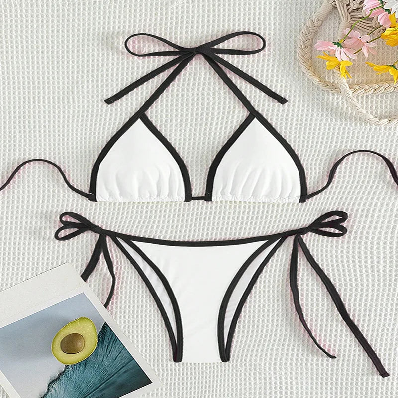 Yiiciovy Sexy Halter Bikini Set Two Piece Swimsuit Women