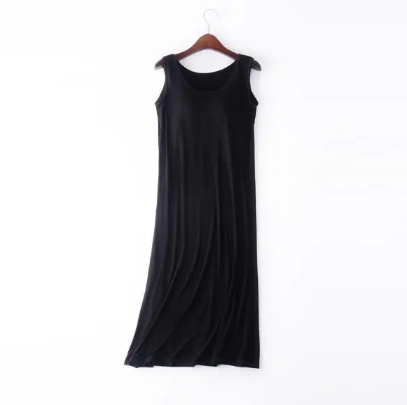 Sexy Sleepwear Women Nightgown With Padded Bra Modal Cotton
