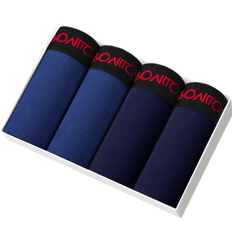 4 Pack Mens Boxer Shorts Cotton Underwear Set Soft Comfort