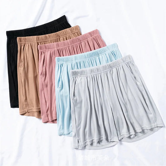 Thin Summer Loose Shorts Elastic Waist Pajama Pants