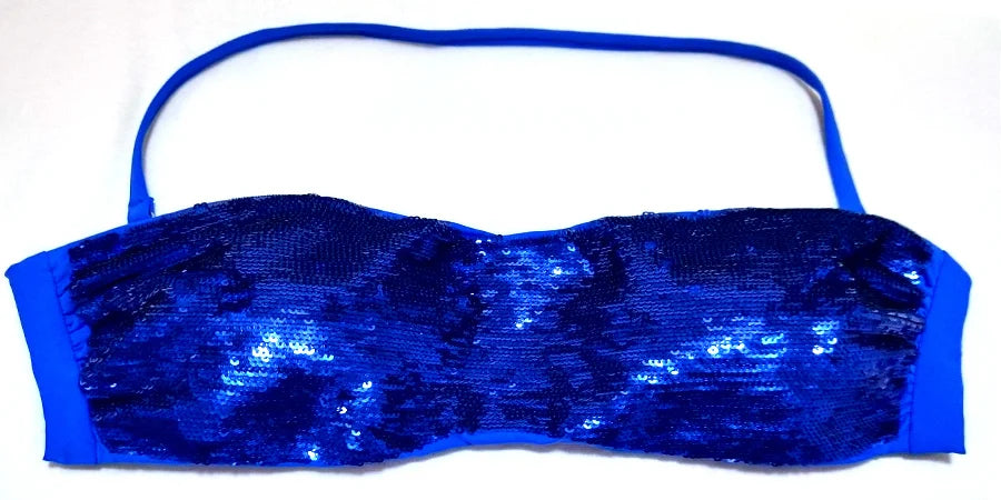 EONAR Sewn Sequin Bikini Set Low Waist Brazilian Cut