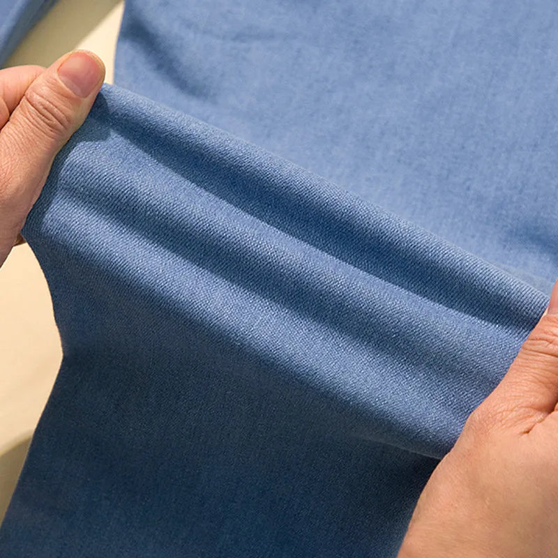 Black 6XL Womens Elastic Waist Jeans Slim Stretch Denim