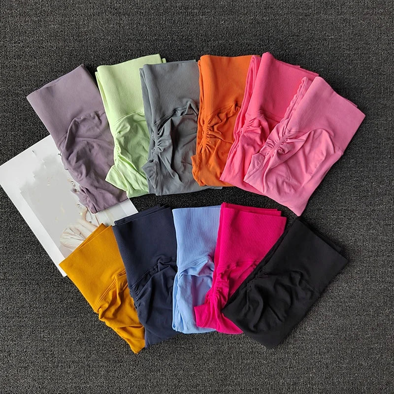 ليغينغز يوغا سلس بخصر عالٍ ورفع للصدر للنساء للياقة البدنية