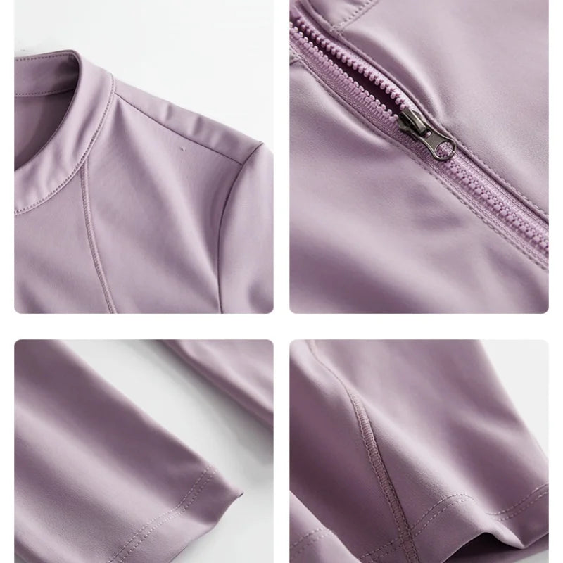 Drur Women Yoga Crop Top Long Sleeve Lightweight Sport Shirt