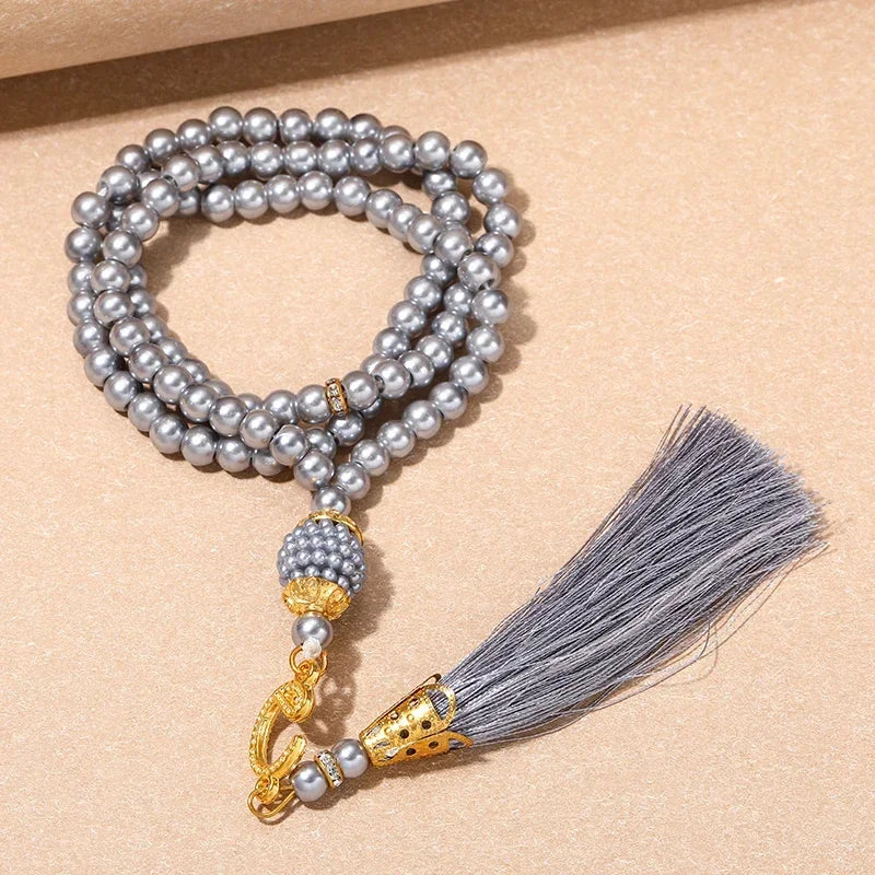 New 8 Cm 33 Black Gallstone Muslim Prayer Beads Unisex