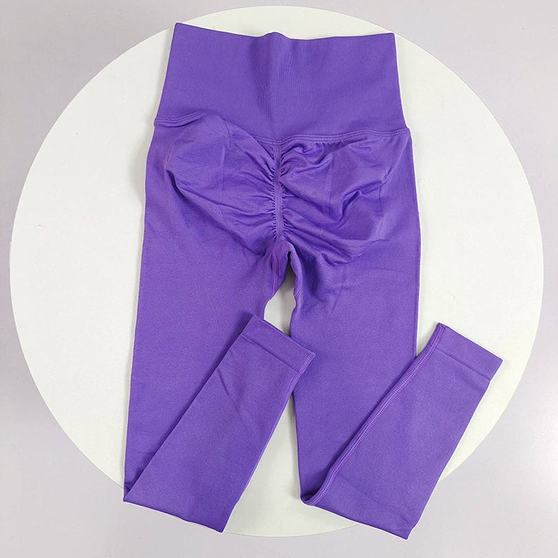 ليغينغز يوغا سلس بخصر عالٍ ورفع للصدر للنساء للياقة البدنية