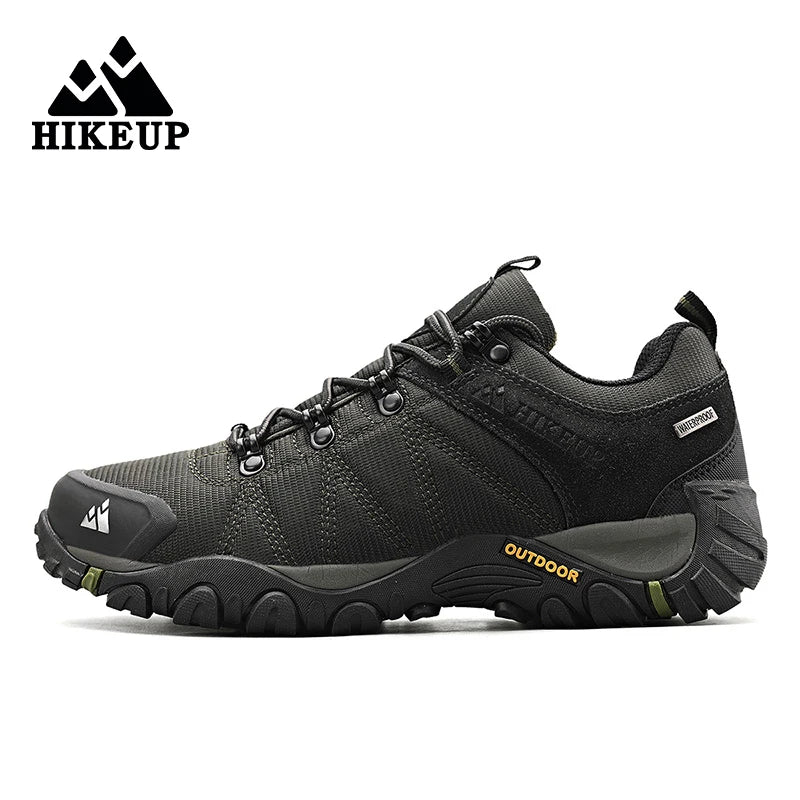 HikeUp Men Hiking Shoes Splashproof Outdoor Wear Resistant