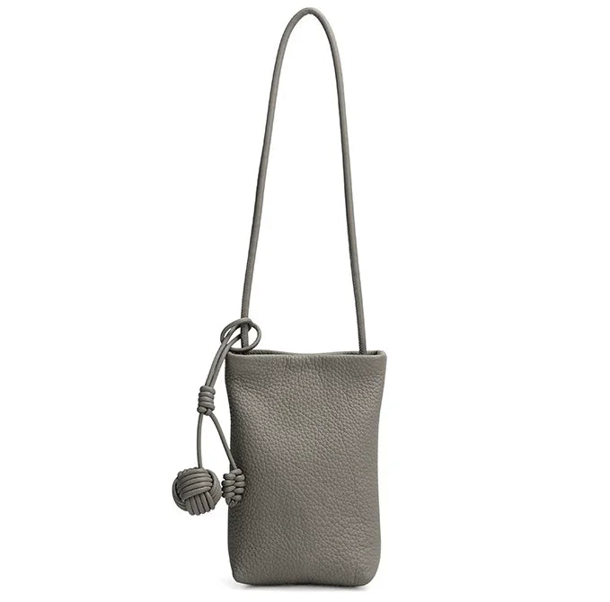 Genuine Leather Crossbody Bag Custom Initials Handwoven