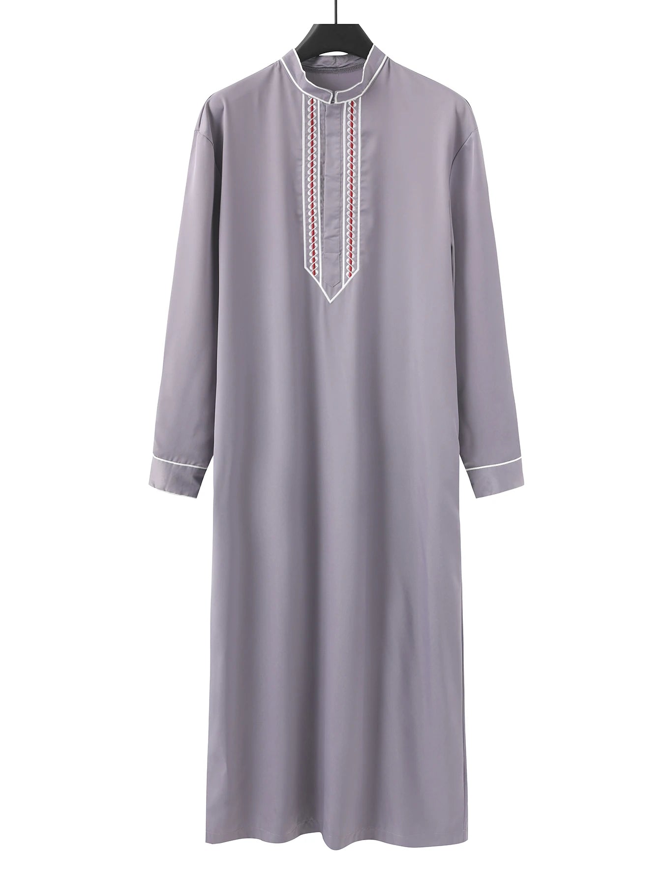 2024 Muslim Men Hand Embroidered Abaya Thobe Saudi Style