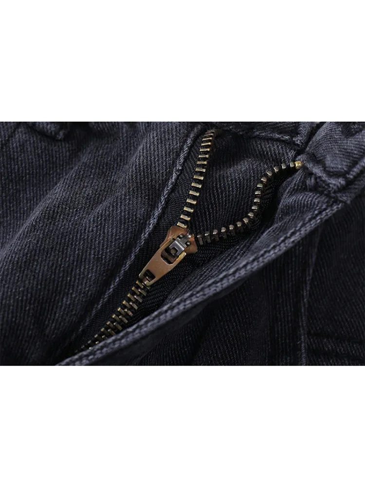 Plus Size High Waist Denim Shorts Button Wide Leg Summer