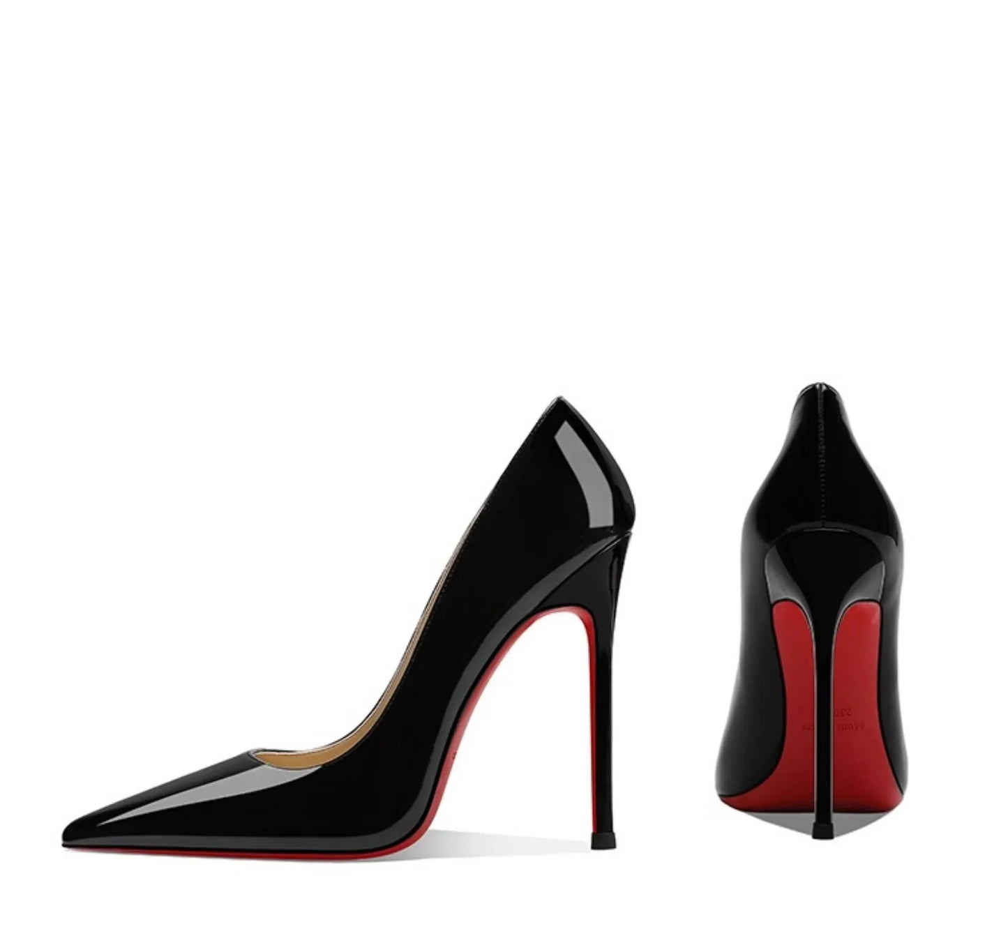 Pointed Toe PU Leather Slip On High Heels Nude Spring Shoes