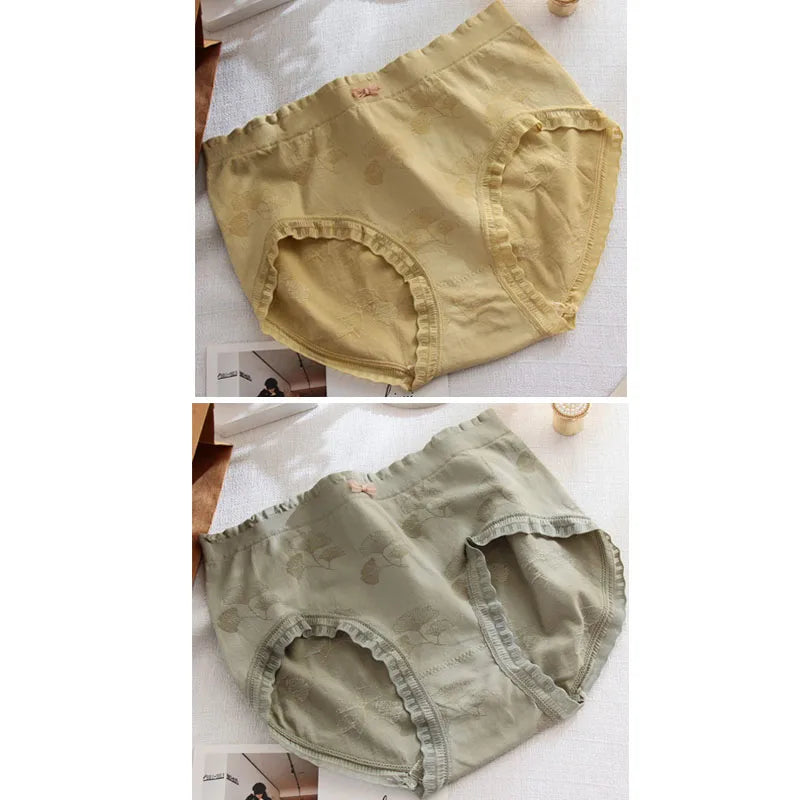 2 Pack Lace Wavy Trim Panties Womens Comfort Underwear