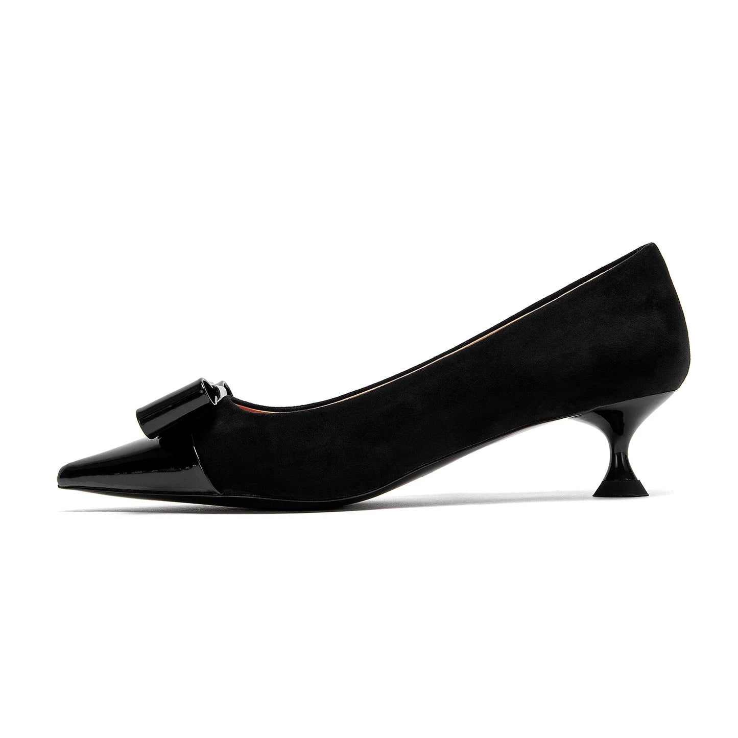 CHCH Velvet Winter Heels For Women 5cm Black Pumps Classic
