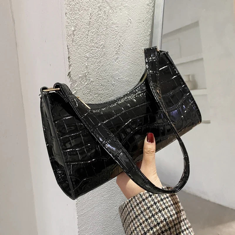 Retro Alligator Pattern Small PU Leather Handbags For Women