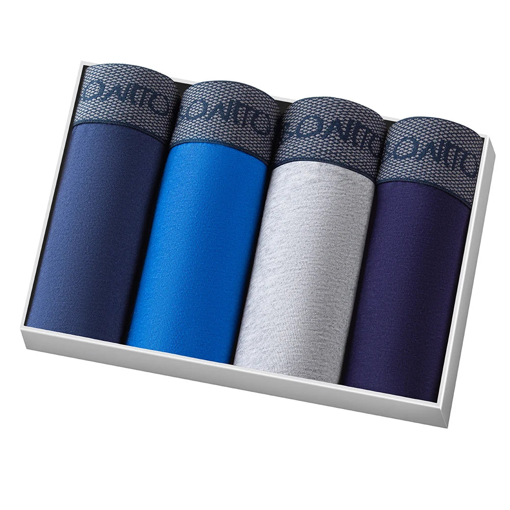 4 Pack Mens Boxer Shorts Cotton Underwear Set Soft Comfort