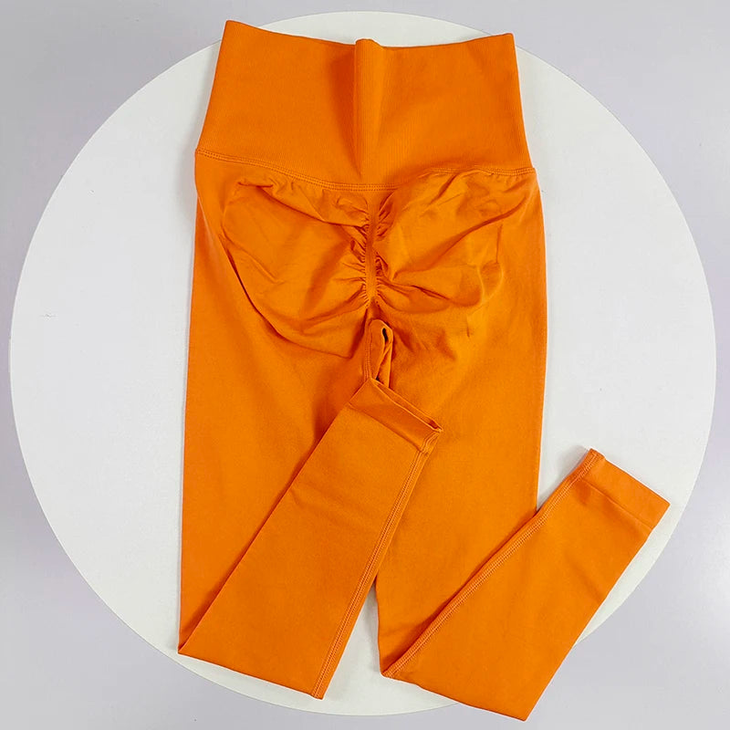 ليغينغز يوغا سلس بخصر عالٍ ورفع للصدر للنساء للياقة البدنية