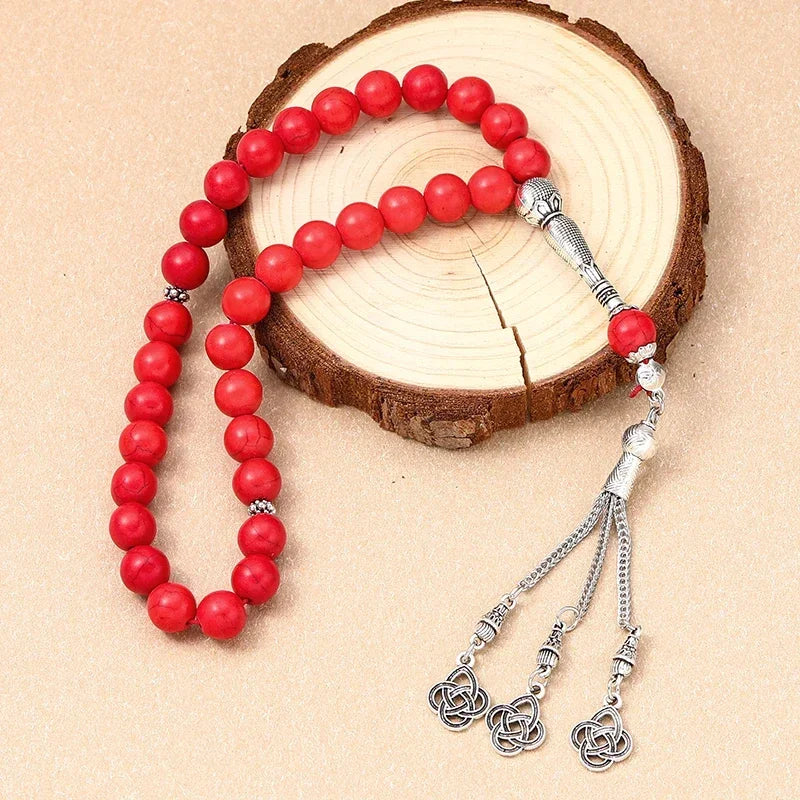 New 8 Cm 33 Black Gallstone Muslim Prayer Beads Unisex