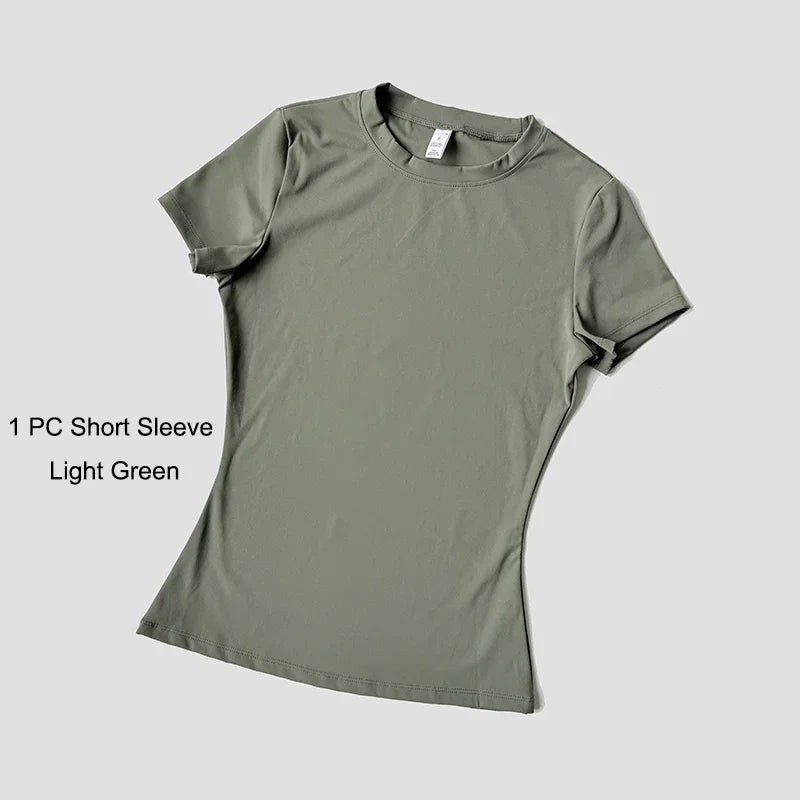 Yoga Set Women Sportswear Crop Top Legging Gym Outfit