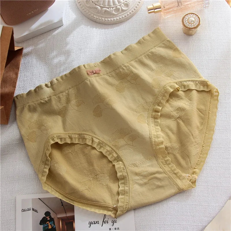 2 Pack Lace Wavy Trim Panties Womens Comfort Underwear