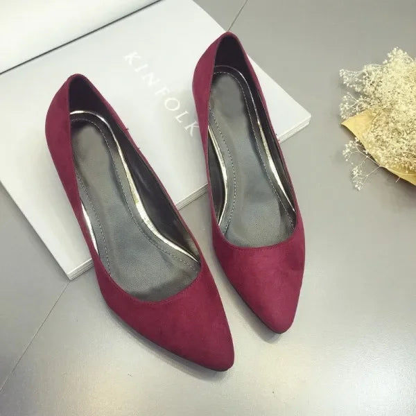 CEYANEAO Sexy Women Low Heel Pumps Slip On Spring Autumn