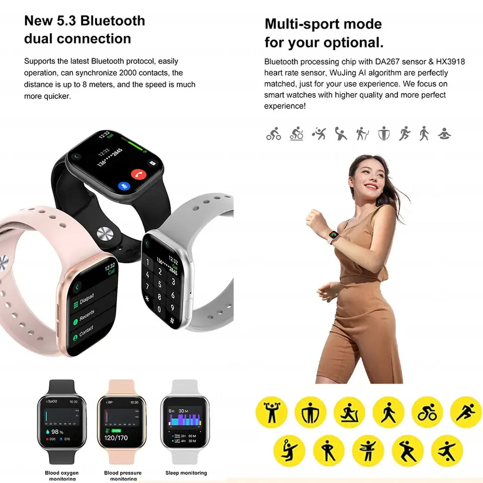 Smart Watch Series 10 Blood Pressure Bluetooth Call NFC