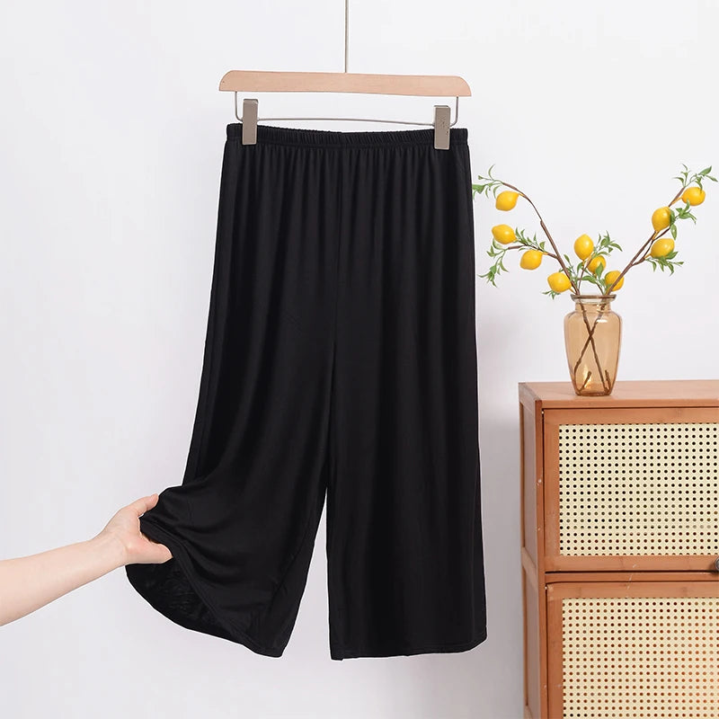 Loose Modal Wide Leg Pants Women Summer Home Wear Plus Size