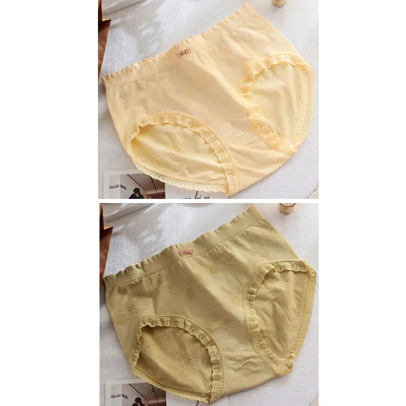 2 Pack Lace Wavy Trim Panties Womens Comfort Underwear