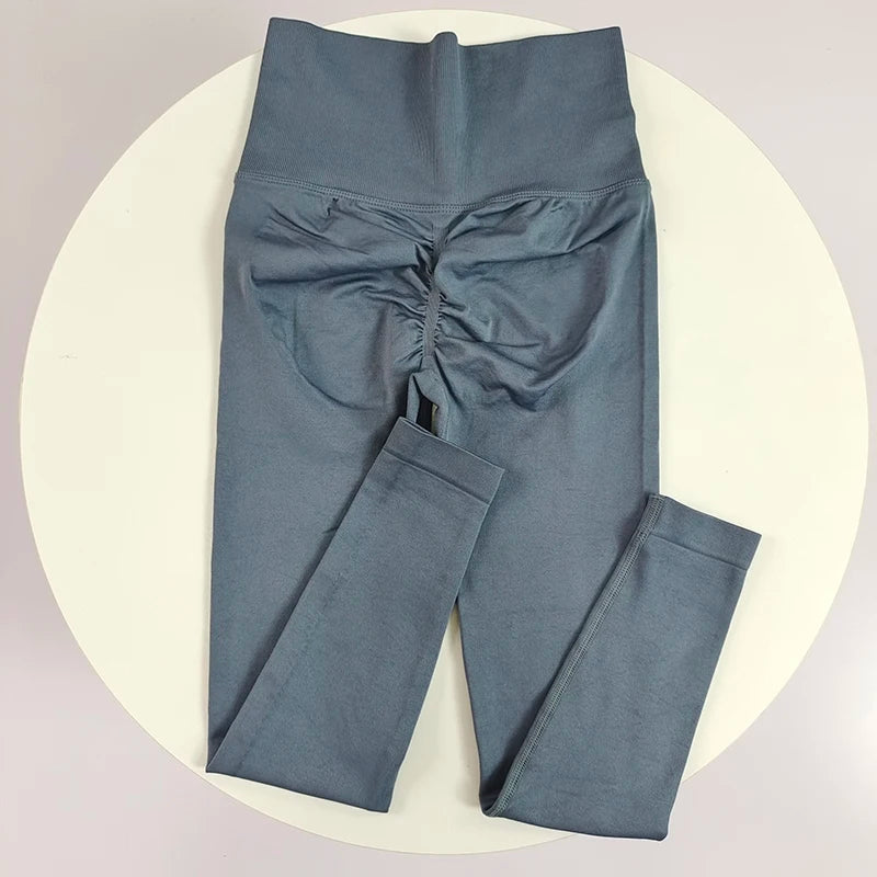 ليغينغز يوغا سلس بخصر عالٍ ورفع للصدر للنساء للياقة البدنية