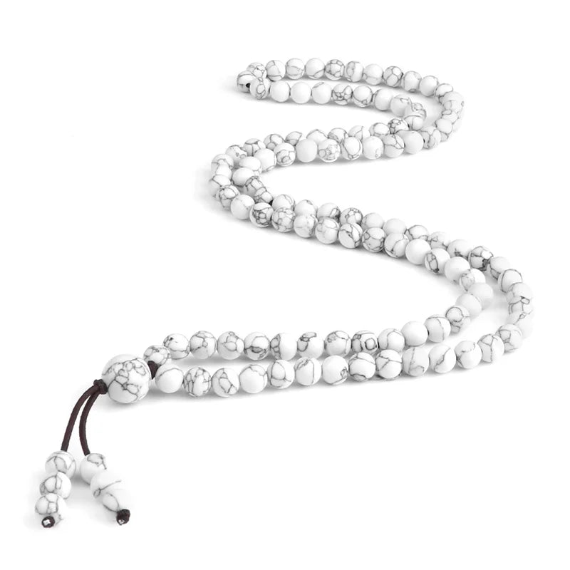 6mm Black Lava Stone Mala Beads Bracelet for Yoga Gift