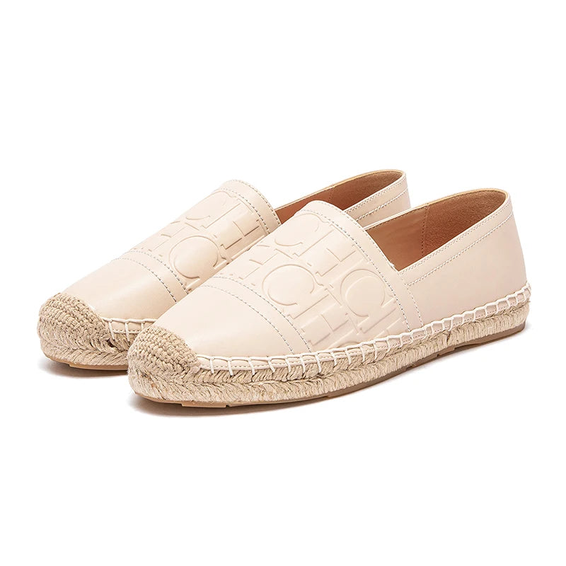 CHCH Womens Beach Shoes 2025 Handmade Hemp Bottom Flats