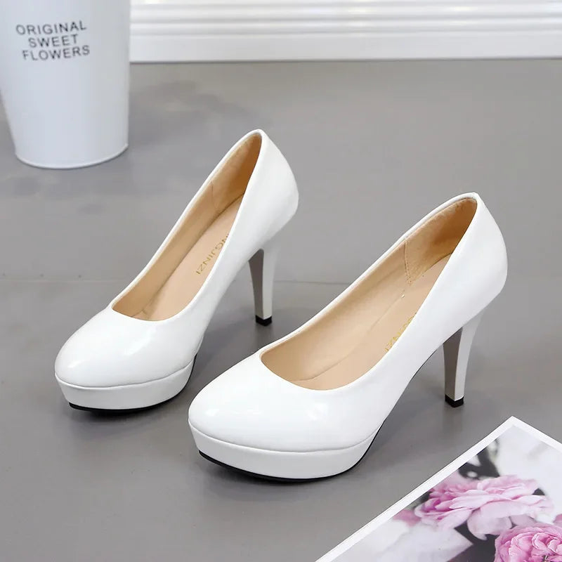 Womens Pointed Toe High Heels With Rubber Sole Work Shoes
