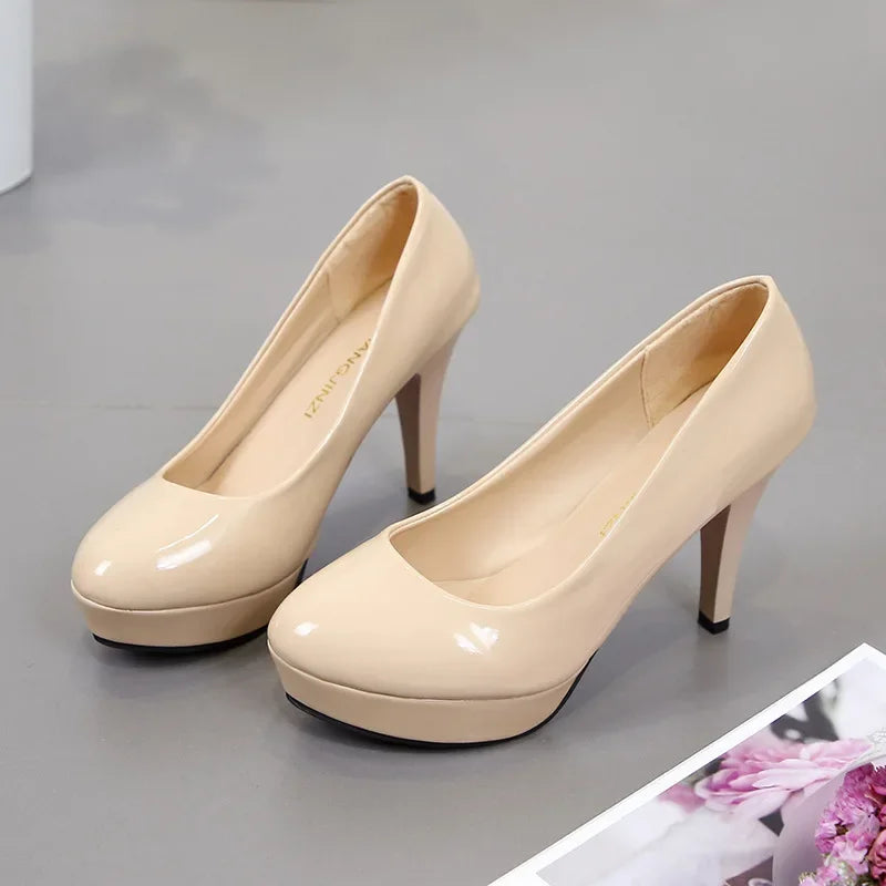 Womens Pointed Toe High Heels With Rubber Sole Work Shoes
