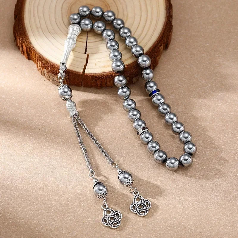 New 8 Cm 33 Black Gallstone Muslim Prayer Beads Unisex