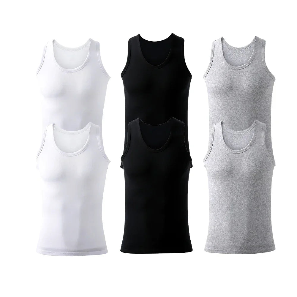 6 Pack Mens Cotton Athletic Tank Tops Breathable Wicking