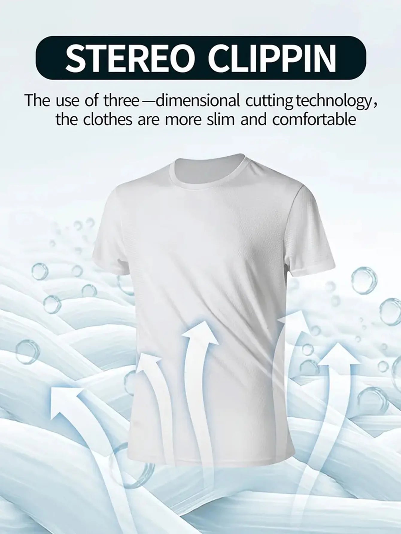 Round Neck White T Shirt Ultra Light Quick Dry For Men