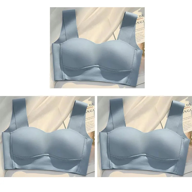 Three Pack Ice Silk Wireless Bralette Set For Women