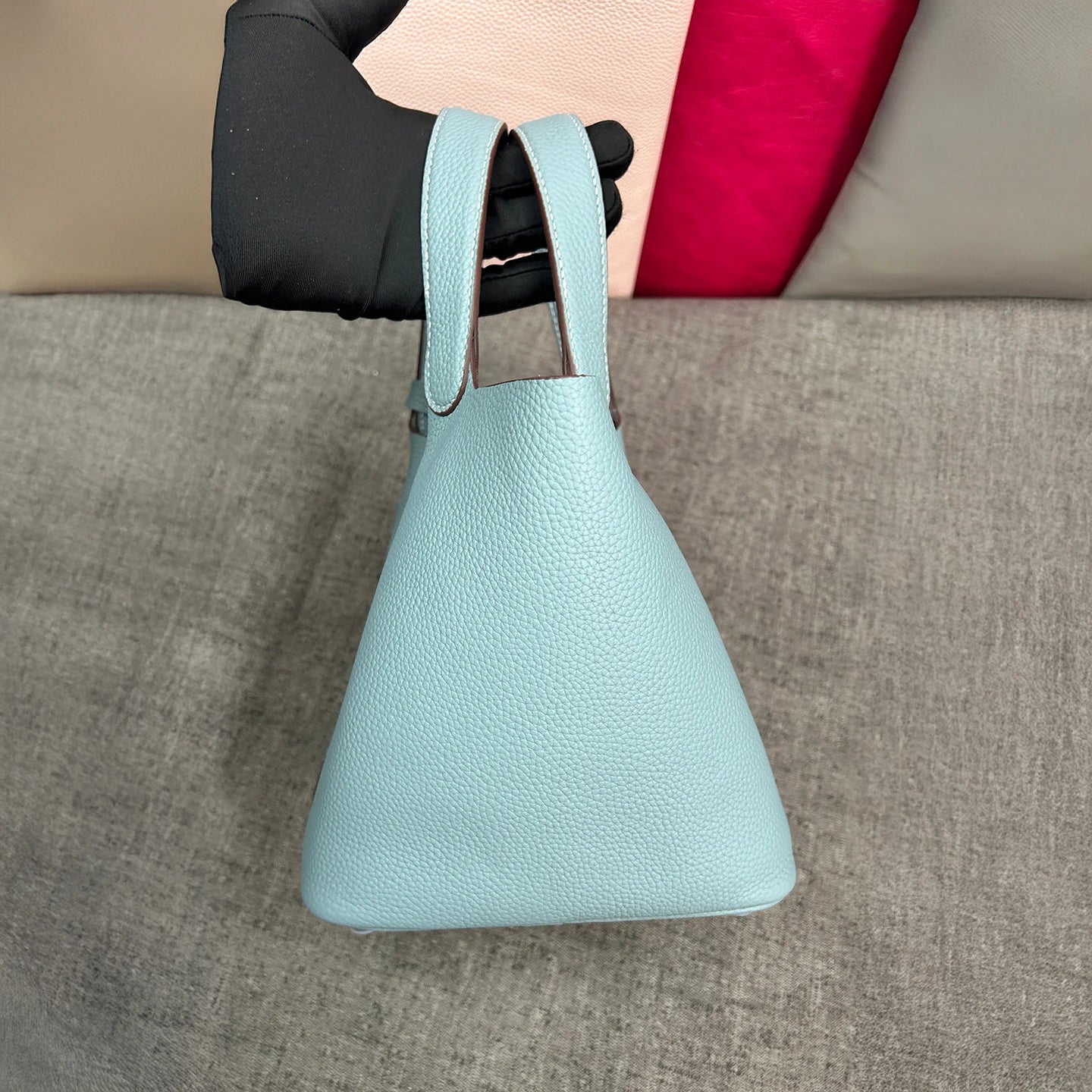 Mendy Mini Bucket Bag Women Genuine Leather Crossbody