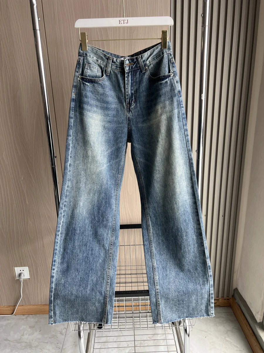 Traf Wide Leg High Waisted Jeans For Women Five Pockets