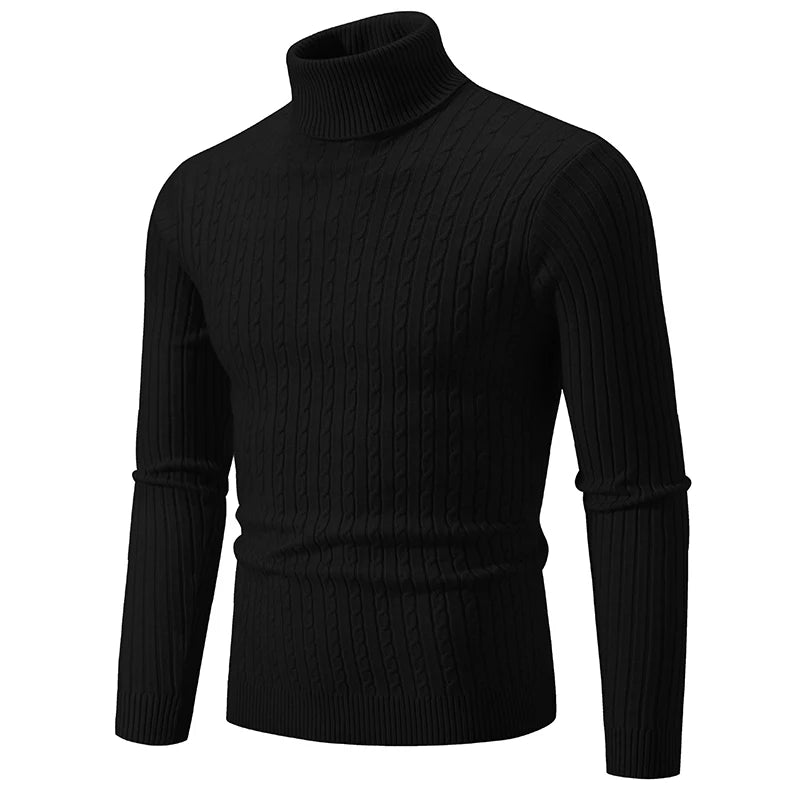 New Mens High Neck Sweater Woolen Turtleneck Pullover Winter