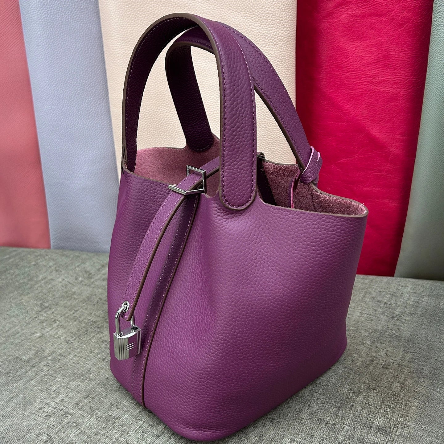 Mendy Mini Bucket Bag Women Genuine Leather Crossbody