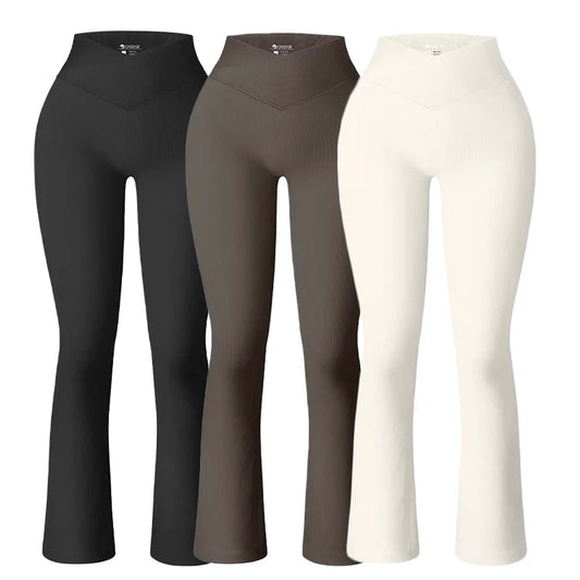 Women's Yoga Pants Flare Leggings Waist Cinching Breathable