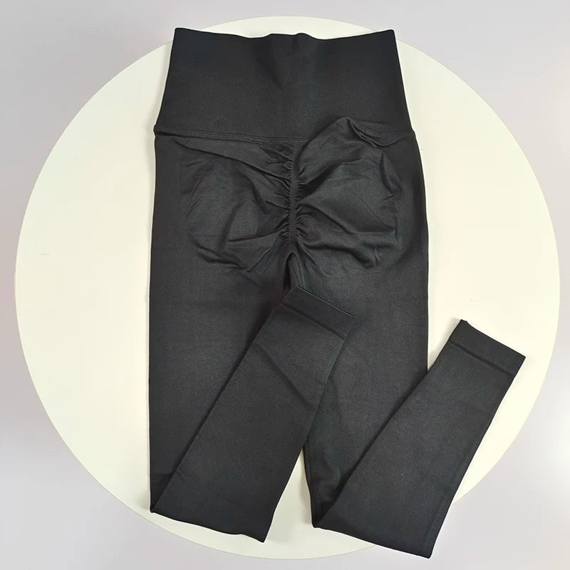 ليغينغز يوغا سلس بخصر عالٍ ورفع للصدر للنساء للياقة البدنية