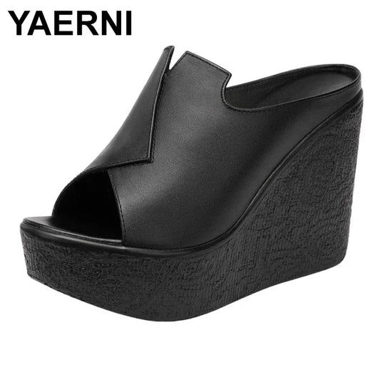 Yaerni High Heel 11cm Wedges Sandals Open Toe Women
