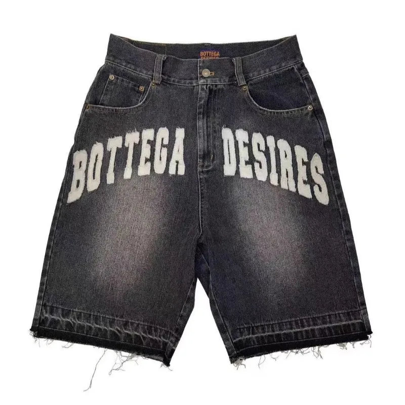 Deeptown Y2k Vintage Denim Shorts Women Baggy HipHop