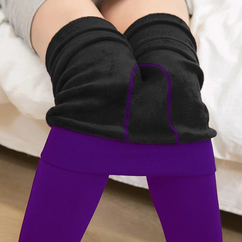 Winter Warm High Waist Leggings For Women Soft Compression