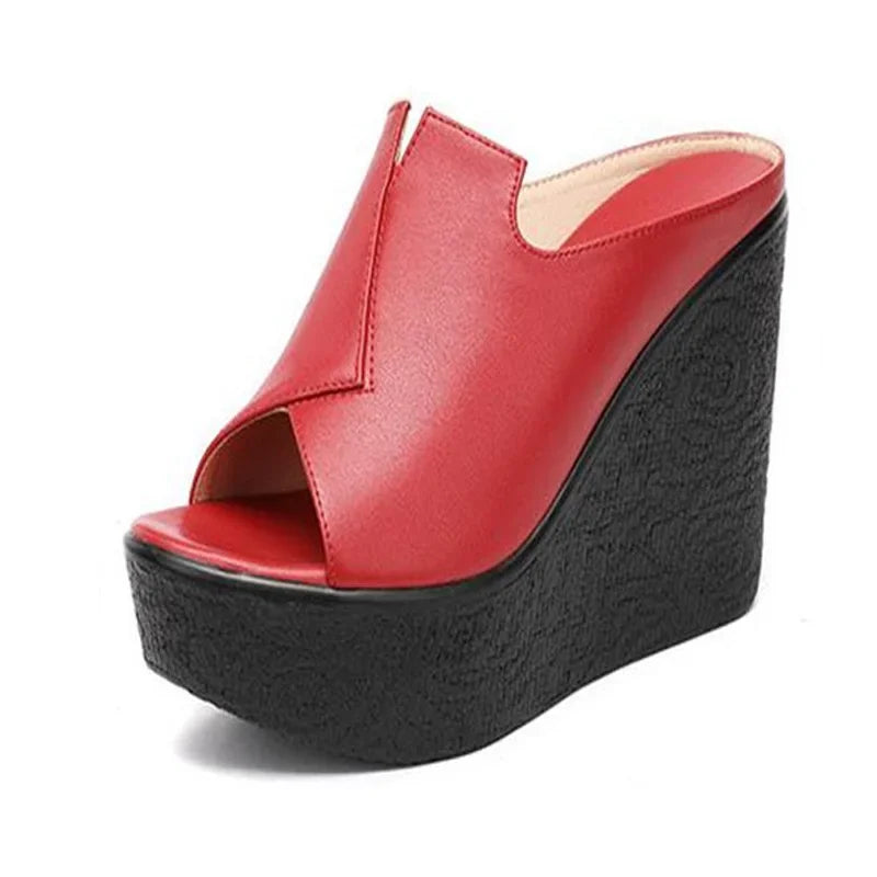 Yaerni High Heel 11cm Wedges Sandals Open Toe Women