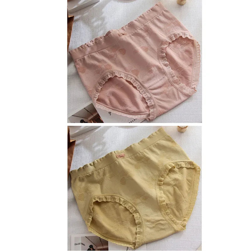 2 Pack Lace Wavy Trim Panties Womens Comfort Underwear