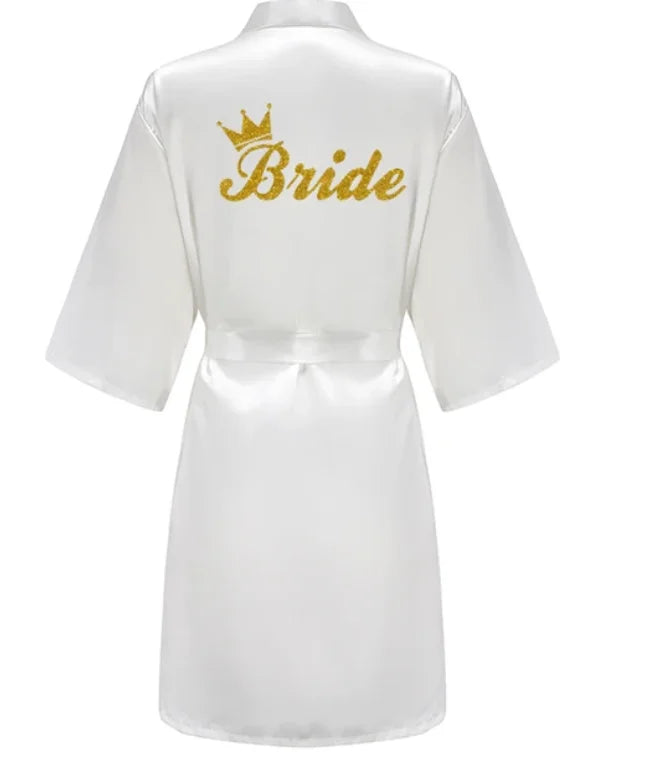 Wedding Party Bride Robe Kimono Satin Pajamas SP2000